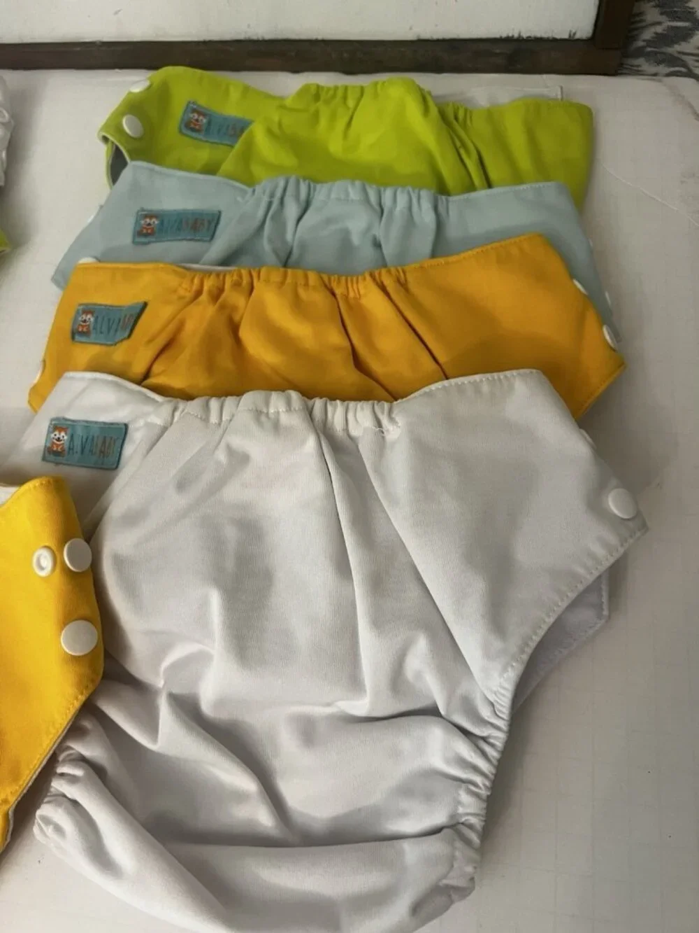 Alva Baby One Size Pocket Cloth Diapers  *9 qty - Pre Owned*